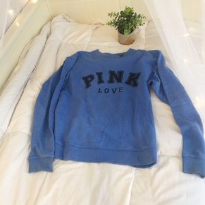 VS Pink college-style crewneck
